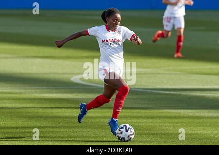 Barcelona, Spanien. 8. Okt, 2020. Während des Final Copa de la Reina 19/20 1/2 Matches zwischen FC Barcelona Damen und Sevilla FC Frauen Team im Johan Cruyff Stadion am 08. Oktober 2020 in Barcelona, Spanien. Quelle: David Ramirez/DAX/ZUMA Wire/Alamy Live News Stockfoto