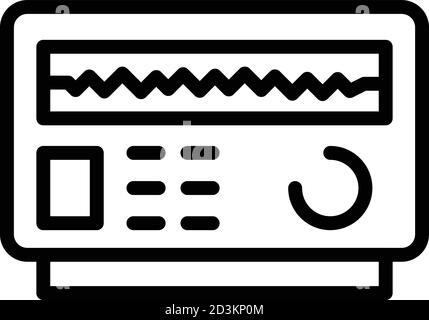 Symbol für Energiespannungsregler, Umriss Stock Vektor