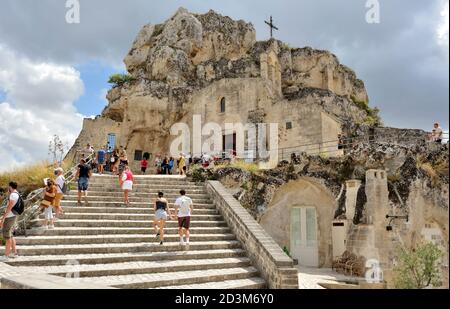 Kirche Santa Maria di Idris, Sasso Caveoso, Sassi, Matera, Basilikata, Italien Stockfoto