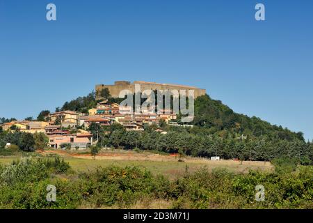 Normannische Burg, Castel Lagopesole, Basilicata, Italien Stockfoto