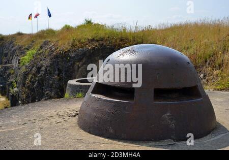 Fort Douaumont, Frankreich, Detail einer antiken Militäranlage, Stahlbunker Stockfoto