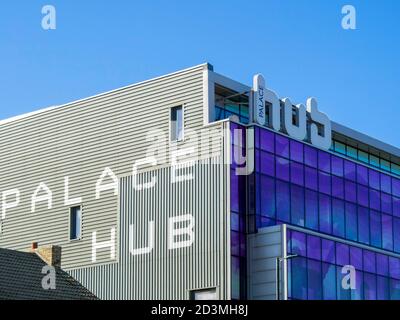 Das Palace Hub an der Strandpromenade Redcar ist ein modernes Gebäude Um Unternehmen in der Kreativwirtschaft zu beherbergen Stockfoto