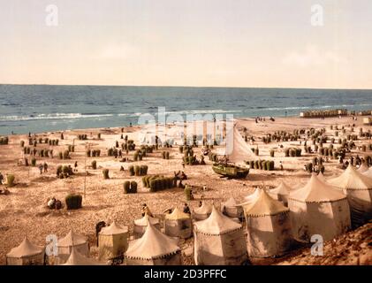 Der Strand von Scheveningen, Holland, um 1900 Stockfoto