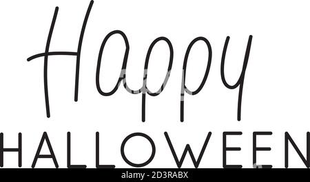 Happy halloween Schriftzug isoliert Symbol Vektor Illustration Design Stock Vektor