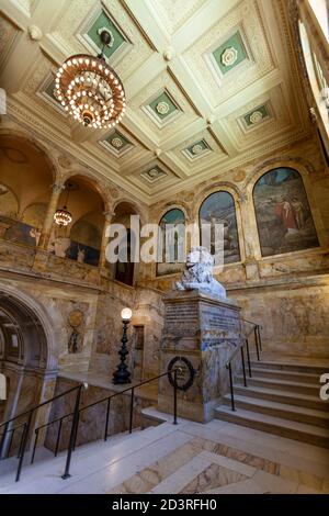 The Chavannes Gallery, McKim Building, Copley Square, , Boston Public Library, Boston, Massachusetts, USA Stockfoto