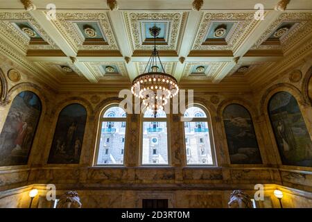 The Chavannes Gallery, McKim Building, Copley Square, , Boston Public Library, Boston, Massachusetts, USA Stockfoto