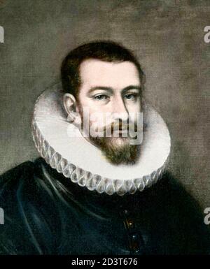 Henry Hudson (1565-1611), Porträt der Englischen Explorer, am besten bekannt für seine Erkundungen des heutigen Kanada und Teile der nordöstlichen Vereinigten Staaten Stockfoto