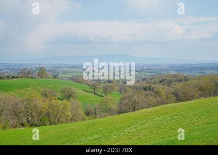Veio Park mit Blick auf die Vororte von Rom Stockfoto