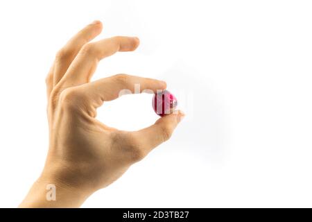 Amethyst Jewel isoliert vor weißem Hintergrund Stockfoto