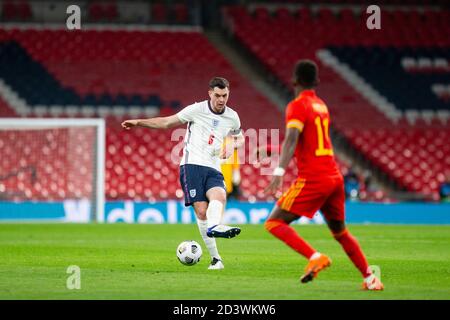 London, England, Großbritannien. Okt. 2020. Michael Keane aus England beim Freundschaftsspiel zwischen England und Wales im Wembley Stadium. Kredit: Mark Hawkins/Alamy Live Nachrichten Stockfoto