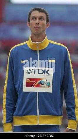 Bohdan Bondarenko von Ukaine Podium Hochsprung Männer beim Championnat du Monde Athlétisme 2013, am 16 2013. August in Moscou - Foto Laurent Lairys / DPPI Stockfoto