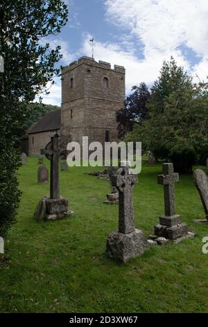 Kirche St. John the Baptist, Stokesay, Shropshire, Großbritannien Stockfoto