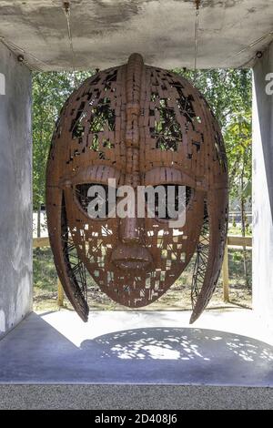 WOODBRIDGE, VEREINIGTES KÖNIGREICH - 07. Aug 2020: Sutton Hoo Estate, ein Anwesen des National Trust, in dem das Longboat-Begräbnis gefunden wurde. Stockfoto