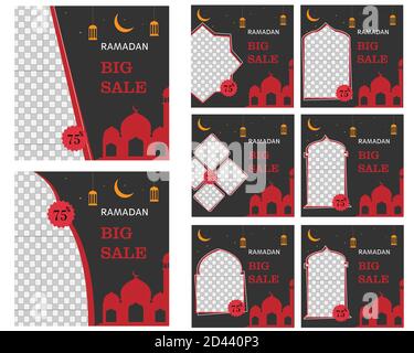 Illustration Vektor Design von Ramadan Verkauf Banner Vorlage Stock Vektor