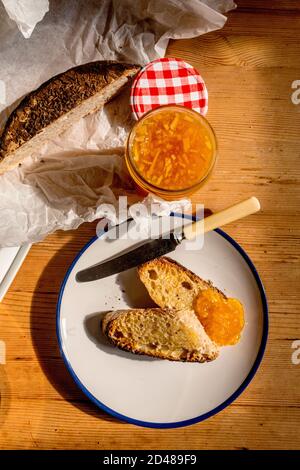 Hausgemachte Marmelade Zu Bewahren Stockfoto