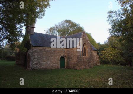 Outdoor von Saint Conogan Kapelle in Beuzec Cap Sizun Stockfoto