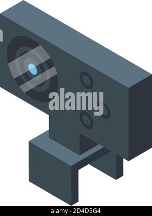 Stream Web Cam Symbol, isometrischer Stil Stock Vektor