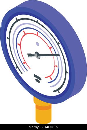 Manometerdruck-Symbol, isometrische Ausführung Stock Vektor