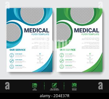 Corporate Healthcare und medizinische Flyer Broschüre Vorlage Vektor Stock Vektor
