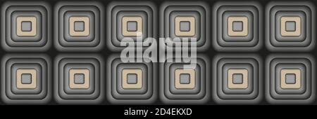 Nahtloser Hintergrund. Monochrome Vektorgrafik. Geometrische nahtlose Border, Muster Stock Vektor