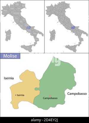 Illustration von Molise ist eine Region in Süditalien Stock Vektor