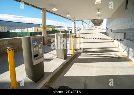 Automated parking Garage Pay Station, Boston, USA Stockfoto