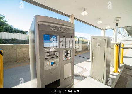 Automated parking Garage Pay Station, Boston, USA Stockfoto