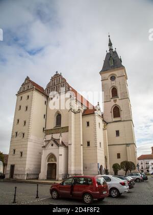 Kirche der Geburt der Jungfrau Maria in Vodnany, Tschechische Republik Stockfoto