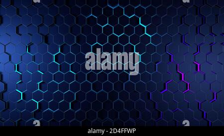 Abstrakter Wabenhintergrund. 3D-Abbildung Stockfoto