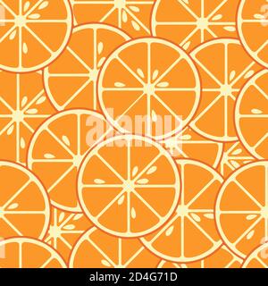 Nahtloses oranges Schnittmuster Stock Vektor