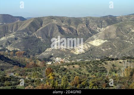 Sierra Nevada, España, Hiszpania, Spanien, Spanien; malerische Berglandschaft im Herbst. Malerische Berglandschaft im Herbst. 美麗如畫的山風景在秋天。 Stockfoto