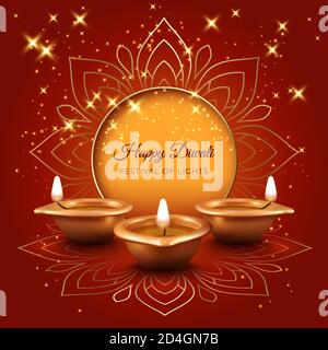 Diwali Festival Card Stock Vektor