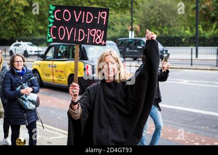 London protestiert im Hyde Park gegen Covid-Beschränkungen Stockfoto