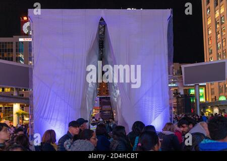 „Nuit Blanche“ Kunst- und Kulturfestival in Toronto, Kanada, 2019, Yonge-Dundas Square Stockfoto