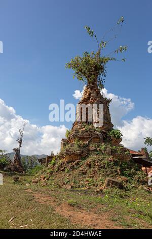 Shwe Inndein Pagode in Myanmar Burma Stockfoto