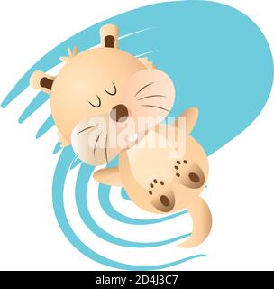 Karikatur eines Bibers Stock Vektor