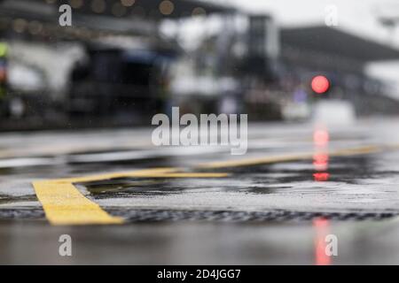 Nurburg, Deutschland, Italien. Oktober 2020. Regenwetter während des Formel 1 Aramco Grosser Preis der Eifel 2020, Eifel Grand Prix, vom 9. Bis 11. Oktober 2020 auf dem N.rburgring, in N.rburg, Deutschland - Foto Xavi Bonilla/DPPI Credit: LM/DPPI/Xavi Bonilla/Alamy Live News Stockfoto