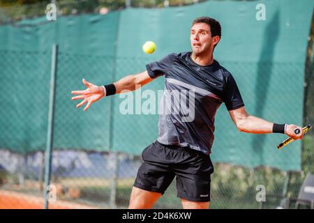 Parma, Italien. 9. Okt, 2020. parma, Italien, 09 Okt 2020, Federico Delbonis während ATP Challenger 125 - Internazionali Emilia Romagna - Tennis Internationals - Credit: LM/Roberta Corradin Credit: Roberta Corradin/LPS/ZUMA Wire/Alamy Live News Stockfoto