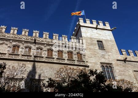 La Lonja Valencia ehemalige Seidenbörse und Warenhaus Spanien UNESCO-Weltkulturerbe Stockfoto