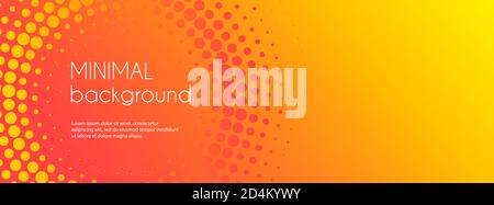 Minimale abstrakte Banner-Vorlage für soziale Medien. Verlauf gepunkteter Hintergrund mit Kopierraum für Text Stock Vektor