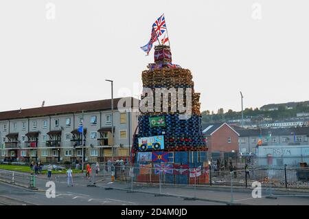 Nationales Lagerfeuer in Bogside Derry, Londonderry, Nordirland. ©George Sweeney / Alamy Stockfoto Stockfoto