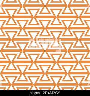 Nahtloses Muster mit orangefarbenen Zickzacklinien Stock Vektor