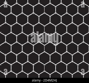 Nahtloses Muster mit weißen Linien (Sechseck) Stock Vektor