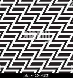 Nahtloses Muster mit weißen Zickzack-Streifen Stock Vektor