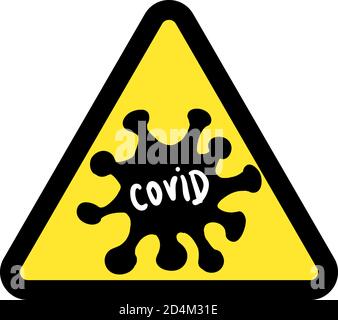 Abstraktes Virus-Strain-Modell Coronavirus 2019-nCoV COVID-19 MERS-Cov Roman Coronavirus im Zeichen der Biogefährdung Stock Vektor
