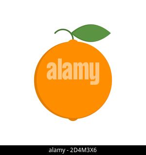 Symbol für orangefarbene Früchte. Flache Abbildung des orangen Fruchtvektorikons. Stock Vektor
