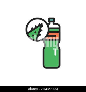 Aloe Juice Farbe Linie Symbol. Vektorgrafik Stock Vektor