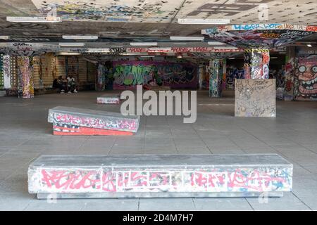 Southbank Skate Park am 14. September 2020 auf der South Bank im Vereinigten Königreich. Foto von Sam Mellish Stockfoto