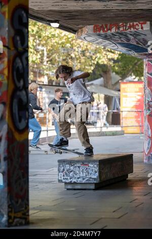 Southbank Skate Park am 22. September 2020 in South London im Vereinigten Königreich. Foto von Sam Mellish Stockfoto