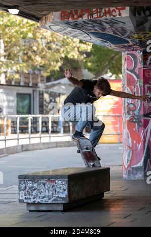 Southbank Skate Park am 22. September 2020 in South London im Vereinigten Königreich. Foto von Sam Mellish Stockfoto